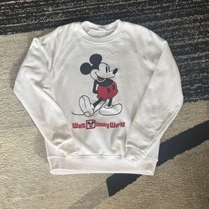 Disney White and Red Mickey Mouse Sweatshirt